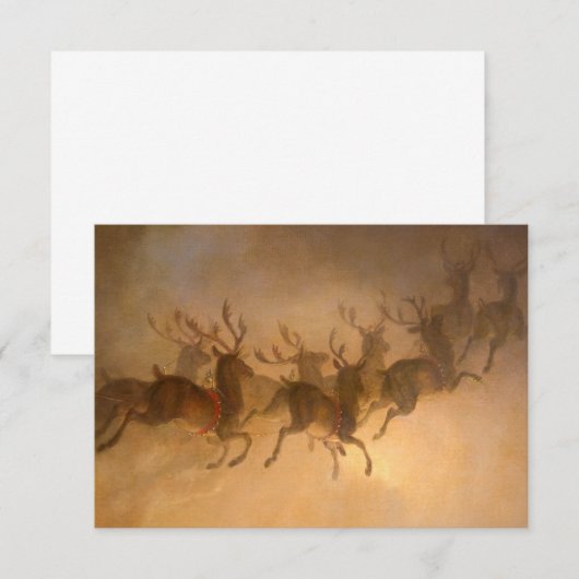 Santa Claus's Reindeer door William Holbrook Beard Bedankkaart (Voorkant / Achterkant)