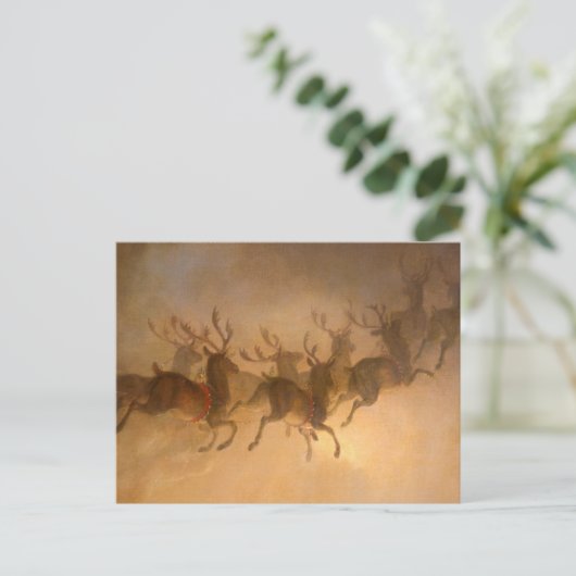 Santa Claus's Reindeer door William Holbrook Beard Briefkaart (Staand voorkant)