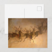 Santa Claus's Reindeer door William Holbrook Beard Briefkaart (Voorkant / Achterkant)