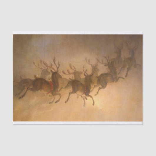 Santa Claus's Reindeer door William Holbrook Beard Tissuepapier (Voorkant)