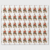 Santa Claus's workshop maakt Speelgoed gesneden Cadeaupapier (Vlak)