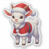 Santa Clausule Geit, grappige geit Sticker (Voorkant)