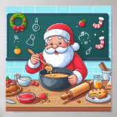 Santa Clausule Genieten van koken Poster (Voorkant)