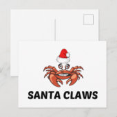 SANTA CLAWS BRIEFKAART (Voorkant / Achterkant)