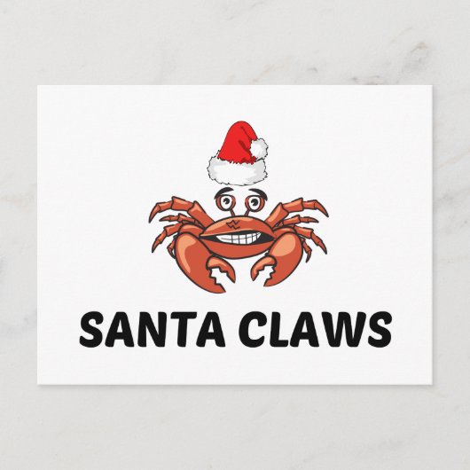 SANTA CLAWS BRIEFKAART (Voorkant)