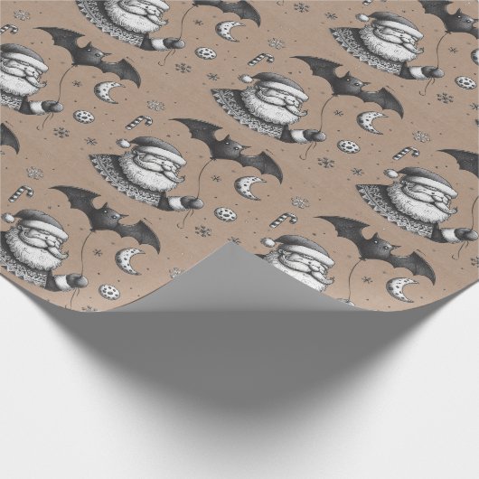 Santa Claws Cadeaupapier (Hoek)