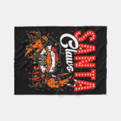 Santa Claws Christmas Funny Crab Lights Holiday Ca Fleece Deken (Voorkant (Horizontaal))