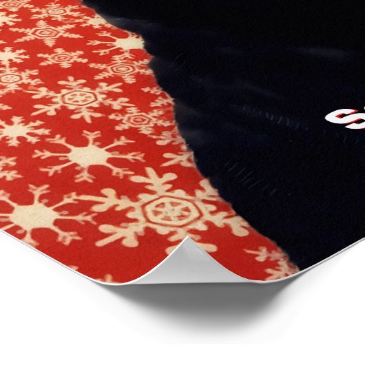 Santa "Claws" Claus Funny Black Cat Poster Art (Hoek)