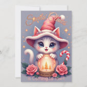 Santa Claws – Cute Holiday Cat Design Kaart (Voorkant)