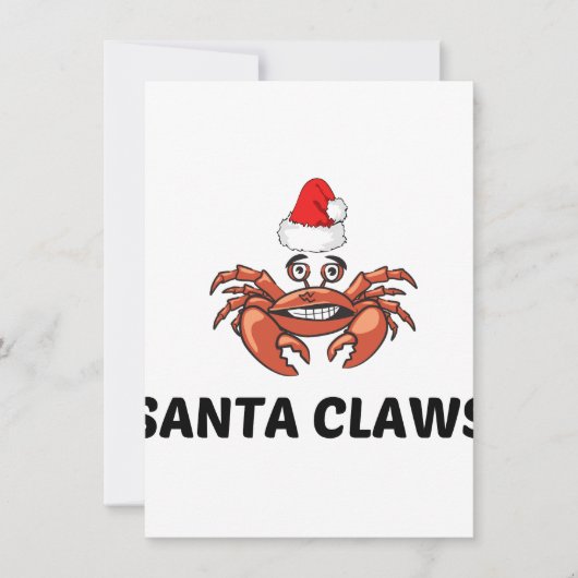 SANTA CLAWS FEESTDAGENKAART (Voorkant)