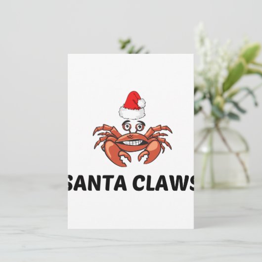 SANTA CLAWS FEESTDAGENKAART (Staand voorkant)