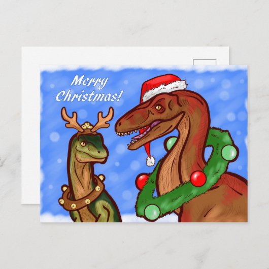 Santa Claws Feestdagenkaart (Voorkant / Achterkant)