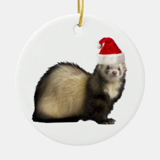 Santa Claws Ferret-versiering Keramisch Ornament