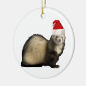 Santa Claws Ferret-versiering Keramisch Ornament (Links)