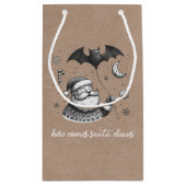 Santa Claws Klein Cadeauzakje (Achterkant)