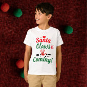 Santa Claws komt grappig kerstfeest gepersonalisee T-shirt