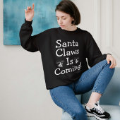 Santa Claws komt kerst gepersonaliseerd grappig Trui