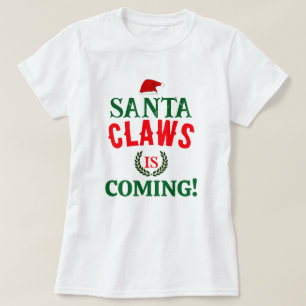 Santa Claws komt met gepersonaliseerd kerstwit T-shirt