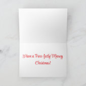 Santa Claws komt naar de stad - Feestelijke Kitty  Feestdagen Kaart (Binnen)