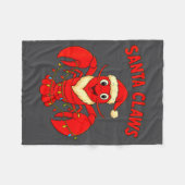 Santa Claws Lobster Christmas Lights Holiday Desig Fleece Deken (Voorkant (Horizontaal))