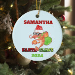 Santa Claws Lobster Kerstmis op maat Keramisch Ornament<br><div class="desc">Dit ontwerp kan op het gebied worden gepersonaliseerd dat door de foto en/of tekst te veranderen wordt verstrekt. Of het kan worden aangepast door te klikken deze Sjabloon personaliseert en dan de klik te kiezen om verdere optie aan te passen en de kleur van de achtergrond te schrappen of te...</div>
