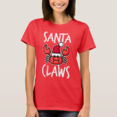 Santa Claws New England kerstcadeautje T-shirt (Voorkant)