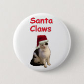 Santa Claws Ronde Button 5,7 Cm (Voorkant)