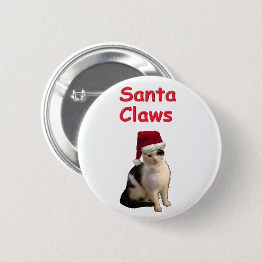 Santa Claws Ronde Button 5,7 Cm (Voorkant /achterkant)