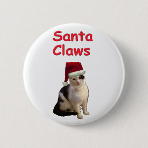 Santa Claws Ronde Button 5,7 Cm