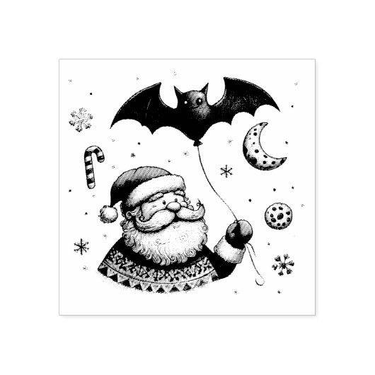 Santa Claws Rubberstempel (Afrduk)