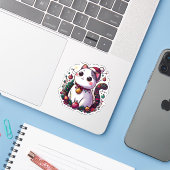 Santa Claws Sticker (Laptop met iPhone)
