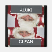 Santa Clean Vuile Kerstmis Vaatwasser Magneet (Voorkant)