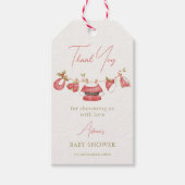 Santa Clothes Winter Boy Baby shower Bedankt Cadeaulabel (Voorkant)
