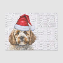 Santa Cockapoo Dog Feestelijke Kerstvakantie