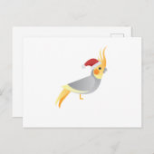 Santa Cockateil Funny Christmas Feestdagenkaart (Voorkant / Achterkant)