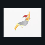 Santa Cockateil Funny Christmas Feestdagenkaart<br><div class="desc">Santa Cockateil Funny Christmas Shirten</div>