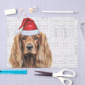 Santa Cocker Spaniel Dog Festive Christmas Holiday Tissuepapier (Craft)