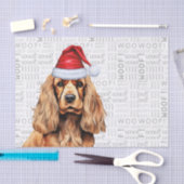 Santa Cocker Spaniel Hond Feestelijke Kerstvakanti Tissuepapier (Craft)