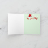 Santa Cocktail Ho Ho Ho Funny-kerstmannen Kaart (Binnen)