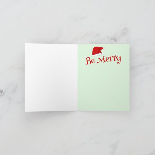 Santa Cocktail Ho Ho Ho Funny-kerstmannen Kaart (Binnen)