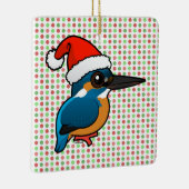 Santa Common Kingfisher Keramisch Ornament (Rechts)