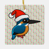 Santa Common Kingfisher Keramisch Ornament (Voorkant)