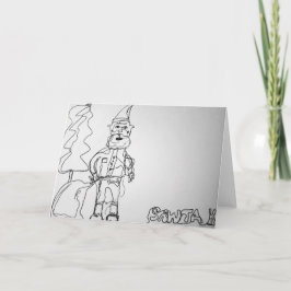 Santa Contour Tekening Kaart