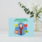 Santa Cookie Diet Feestdagenkaart (Staand voorkant)