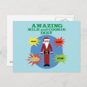 Santa Cookie Diet Feestdagenkaart (Voorkant / Achterkant)