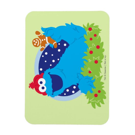Santa Cookie Monster Magneet (Verticaal)