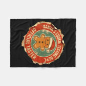 Santa Cookie Testing Department Taster Christmas Fleece Deken (Voorkant (Horizontaal))