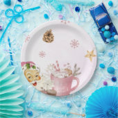 Santa Cookies Cocca Kerstmis Verjaardagsfeest Papieren Bordje (Feest)