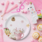 Santa Cookies Cocca Kerstmis Verjaardagsfeest Papieren Bordje (Feest)