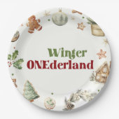 Santa Cookies Cocca Kerstmis Verjaardagsfeest Papieren Bordje (Voorkant)